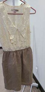Forever 21 Lace and Linen Dress Size Small